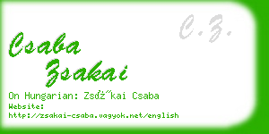 csaba zsakai business card
